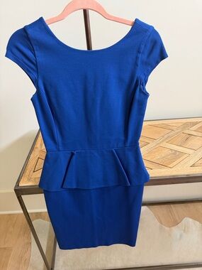 Banana Republic Cobalt Blue Peplum Sheath Dress
